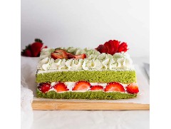 簡單又美味的抹茶草莓裸蛋糕！